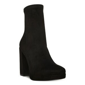 Platform Block Heel Boots Black 11M